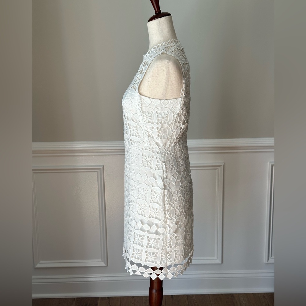 Lulu's White Crochet Sheath Mini Dress - Picture 8 of 14